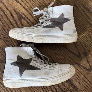 Piranha Sport White High-Top Sneakers